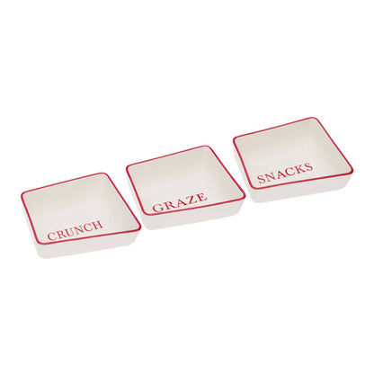 Set Of Three Hollywood Snack Dishes