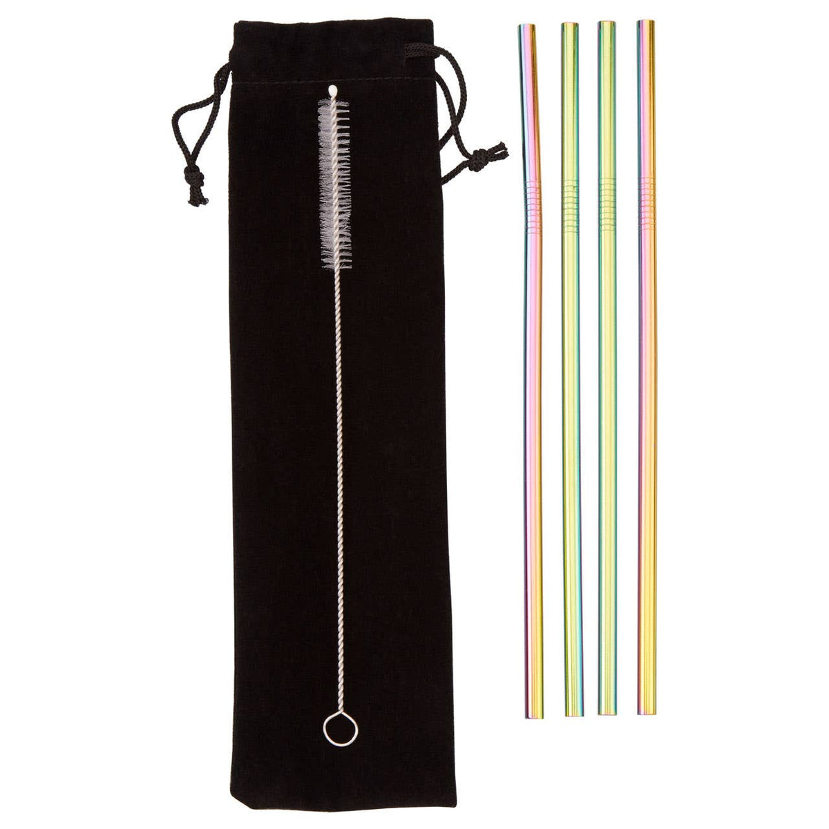 Mimo Set Of 4 Oil Slick Drinking Straws