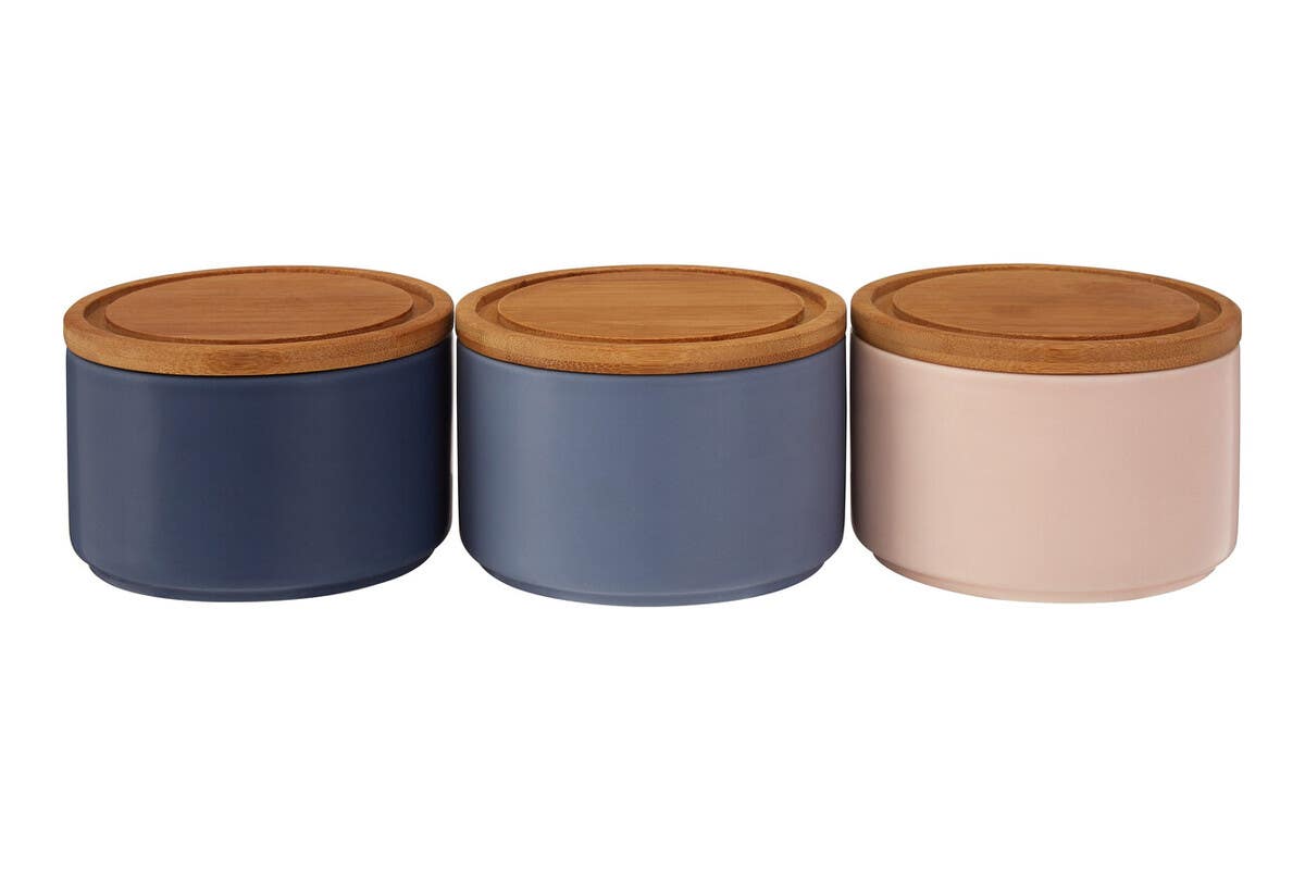 Fenwick Set of 3 Stacking Canisters