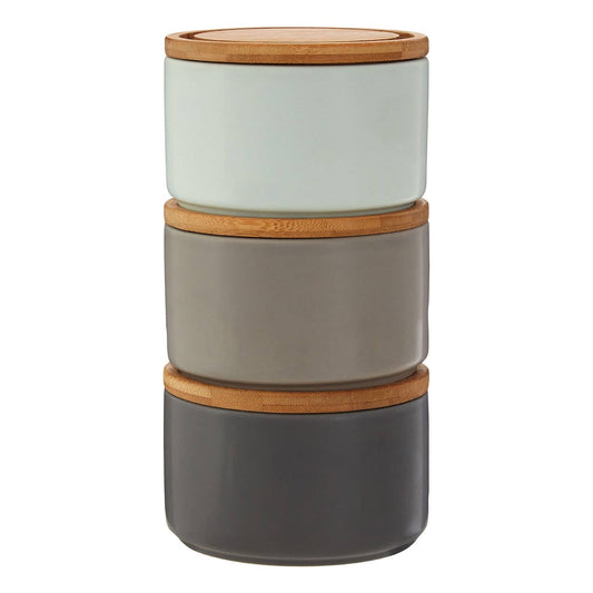 Fenwick Set of Three Stacking Canisters