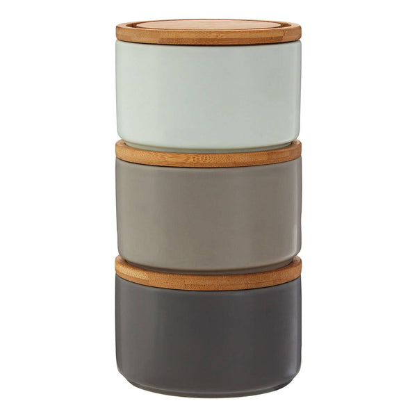 Fenwick Set of Three Stacking Canisters