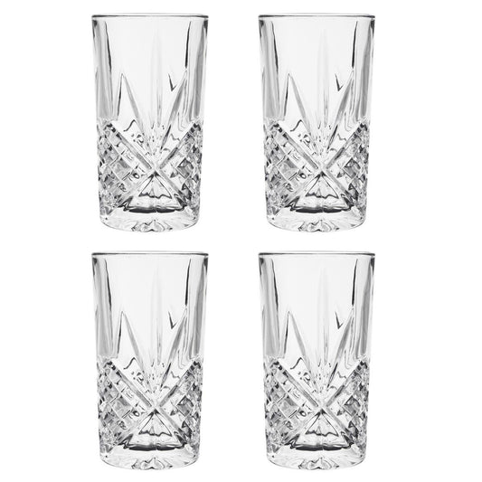 Beaufort Set of 4 Crystal High Ball Glasses