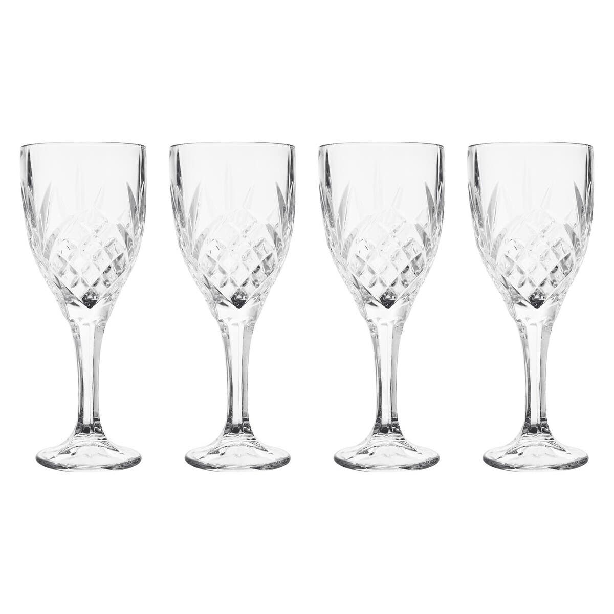 Beaufort Crystal Wine Glasses Set of Four