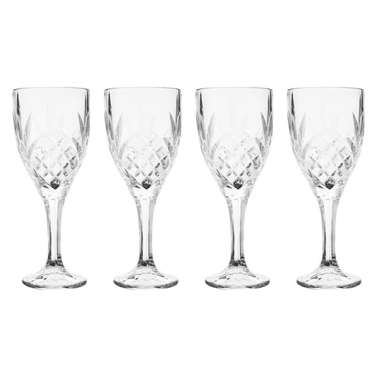 Beaufort Crystal Wine Glasses Set of Four