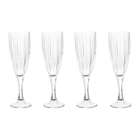 Beaufort Set of 4 Crystal Champagne Flutes