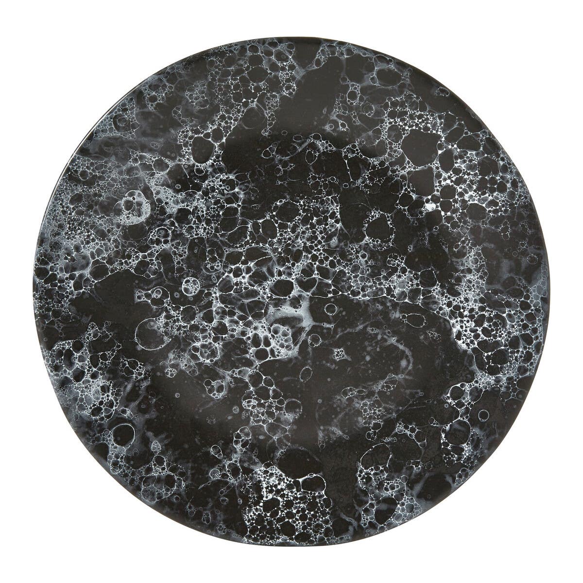 Hygge Black Marble Effect Dinner Plate