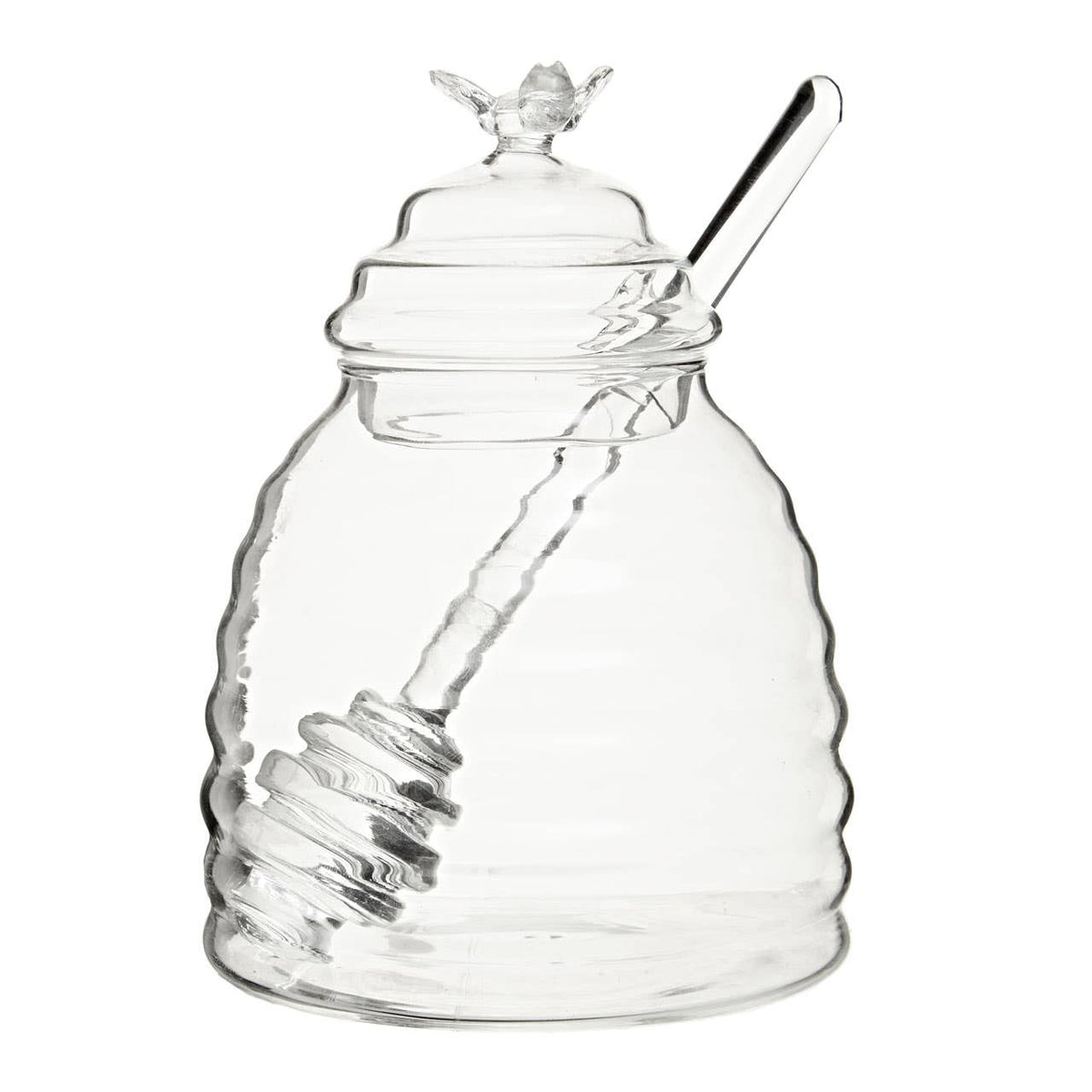 Freska Glass Honey Jar With Dipper