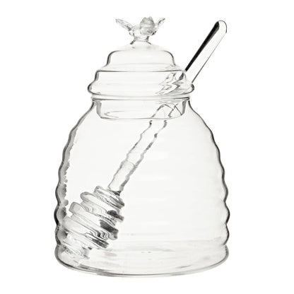 Freska Glass Honey Jar With Dipper