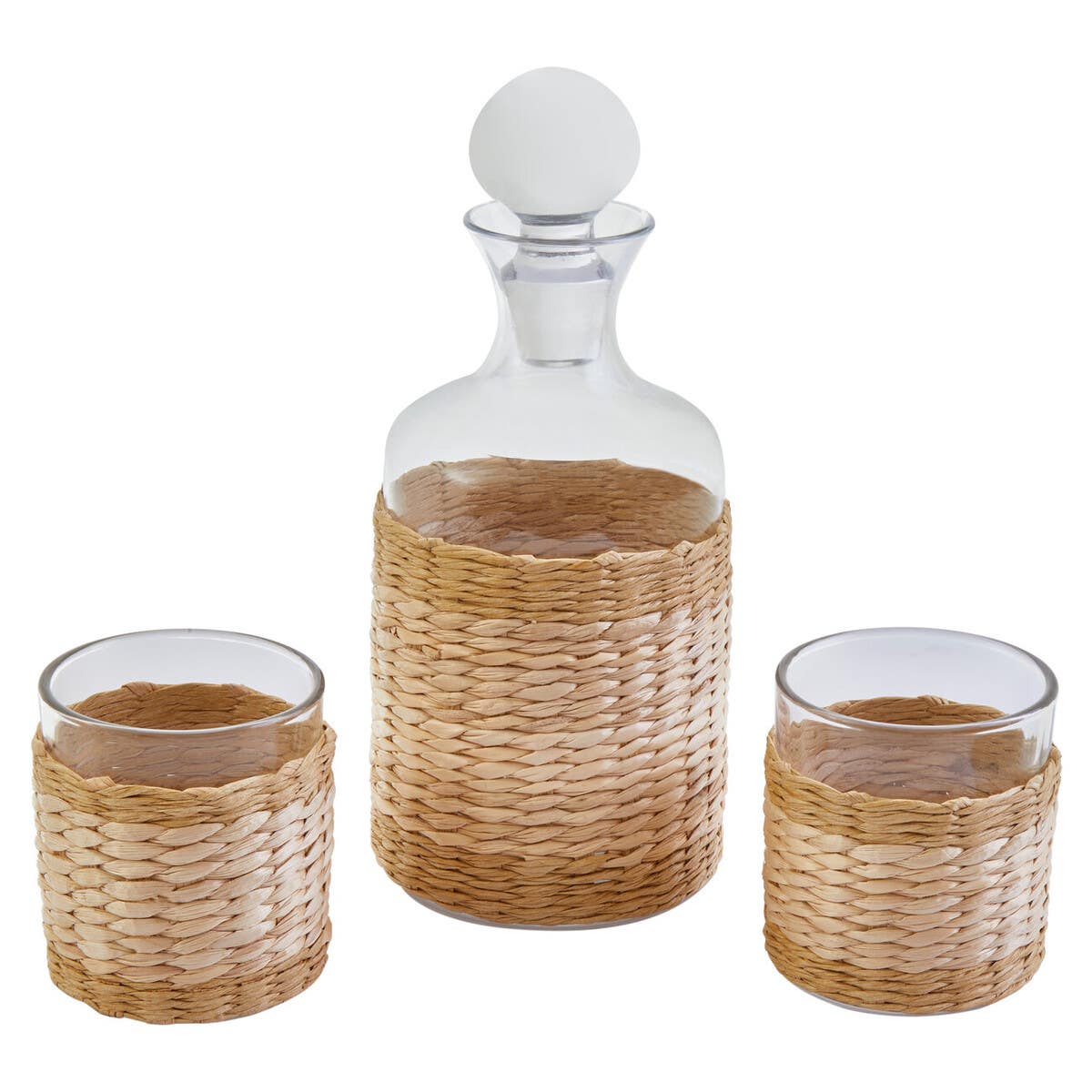 Juno Three Piece Glass And Decanter Set