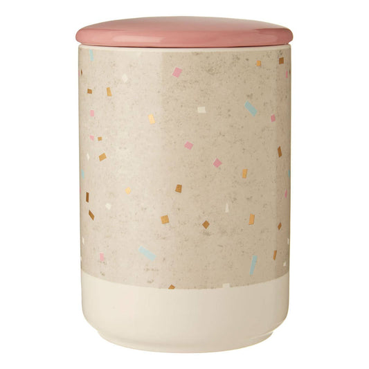 Lozica Large Fine Earthenware Grey White Storage Canister
