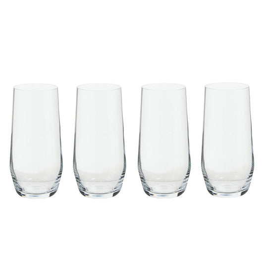 Ada Set Of 4 Crystal High Ball Glasses