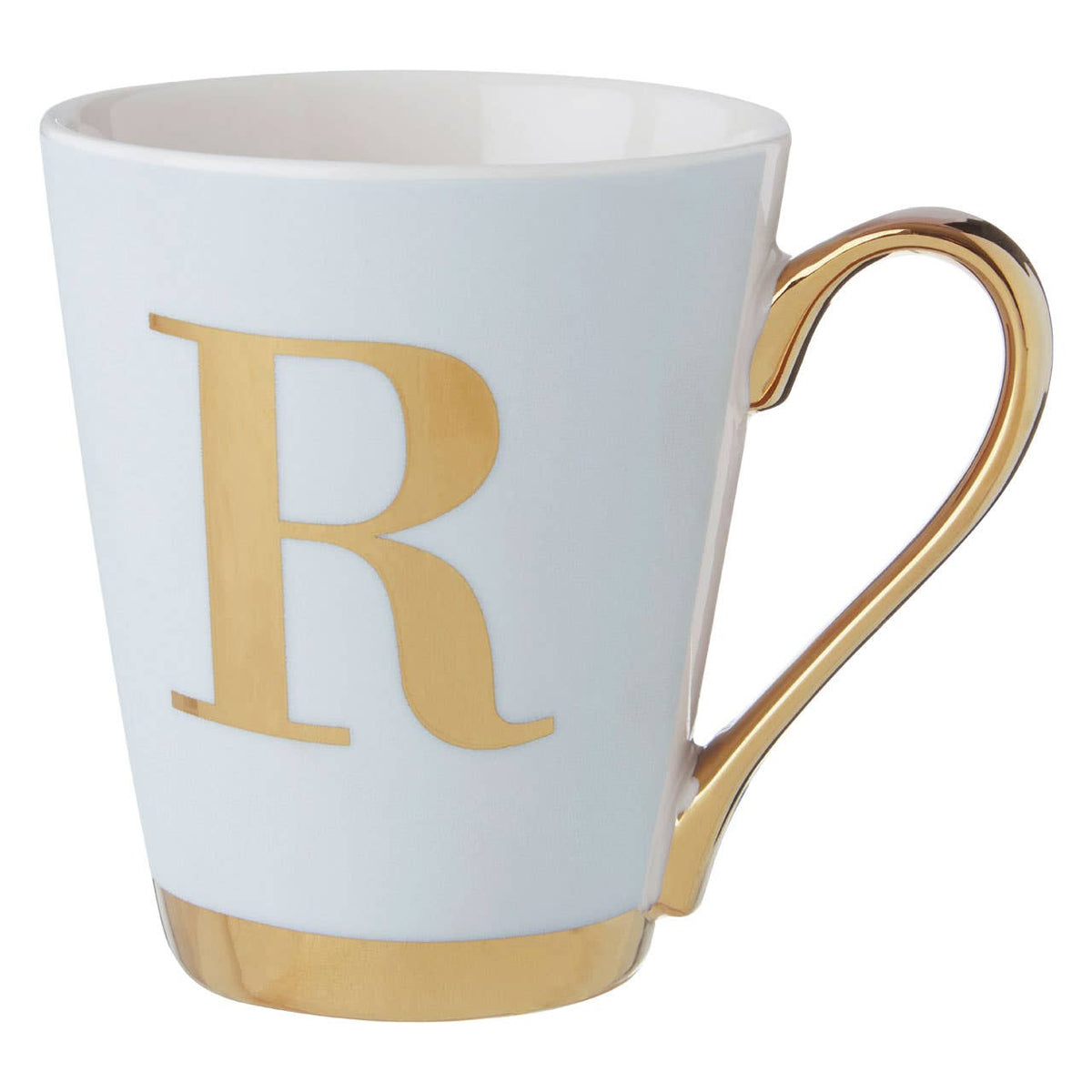 Mimo Green Frosted Deco R Letter Monogram Mug.