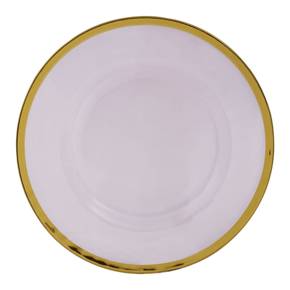 Ida Glass Charger Plate With Gold Rim
