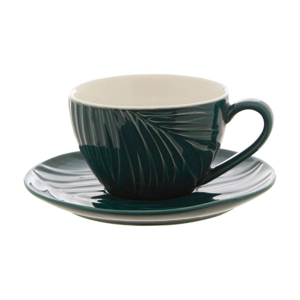 Bali Dark Green Espresso Cup And Saucer