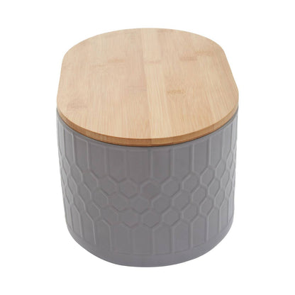 Geome Grey Bread Bin in Stoneware