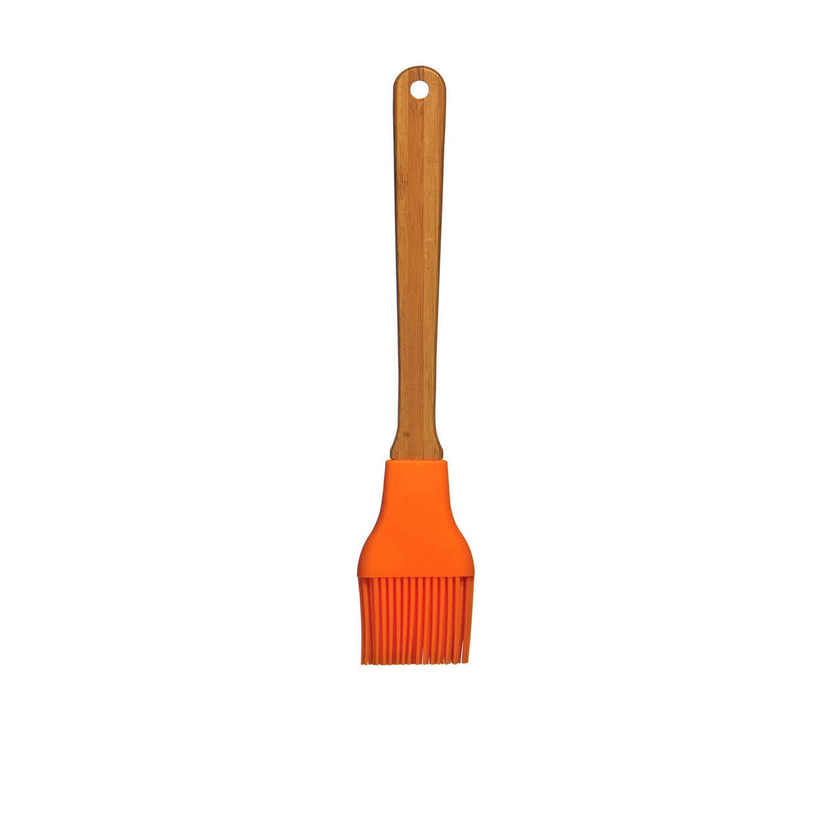 Aleki Orange Silicone Pastry Brush With Bamboo Handle