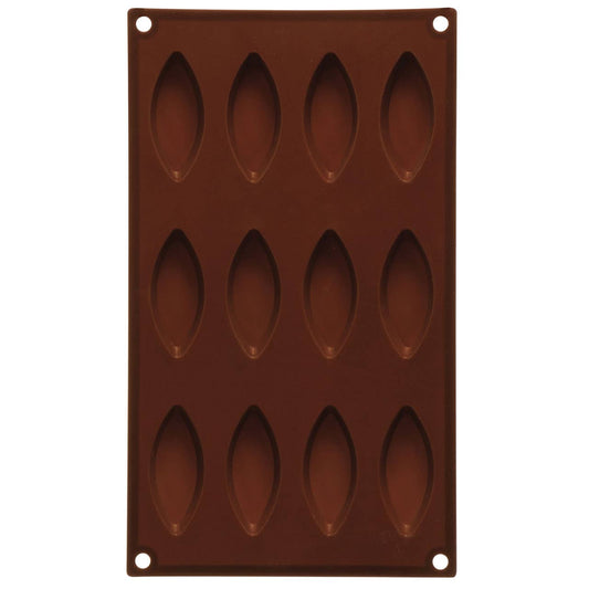Hallie 12 Elongated Oval Shape Silicone Chocolate Mould