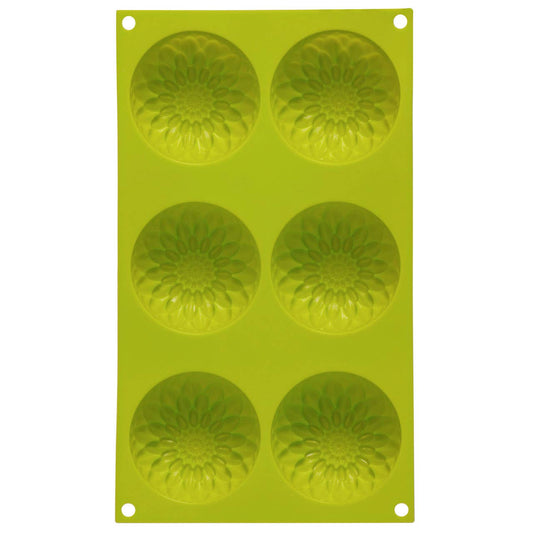 Hallie 6 Sunflower Lime Green Cake Mould