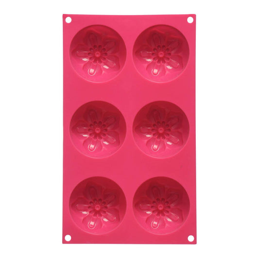 Hallie 6 Flower Hot Pink Cake Mould