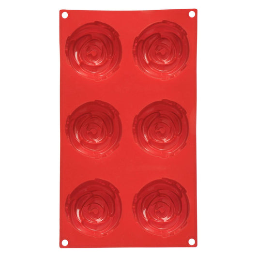 Hallie 6 Rose Red Cake Mould