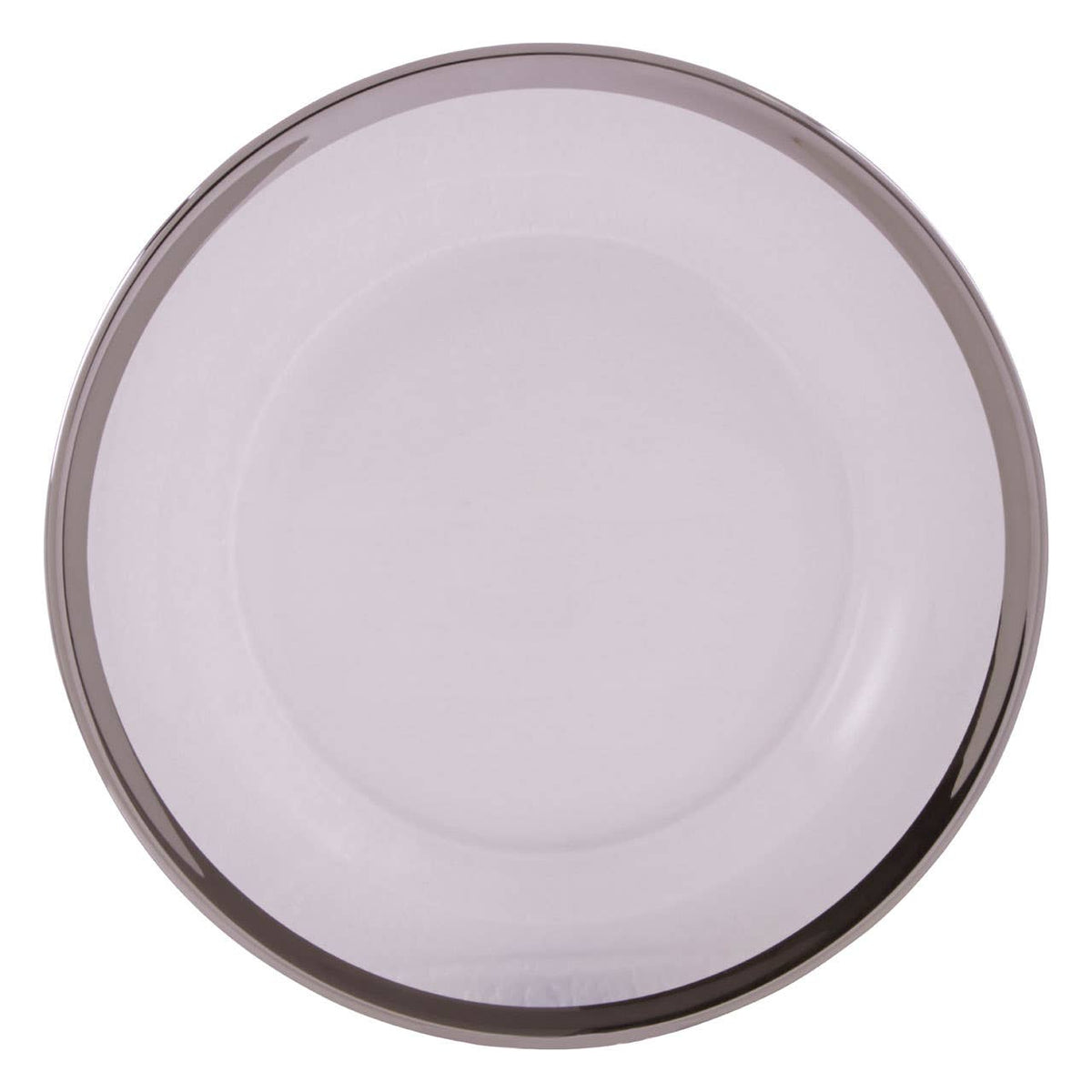 Ida Glass Side Plate With Silver Rim