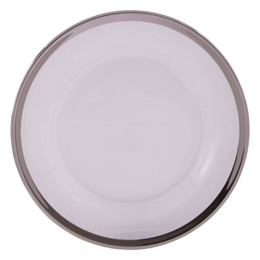 Ida Glass Side Plate With Silver Rim