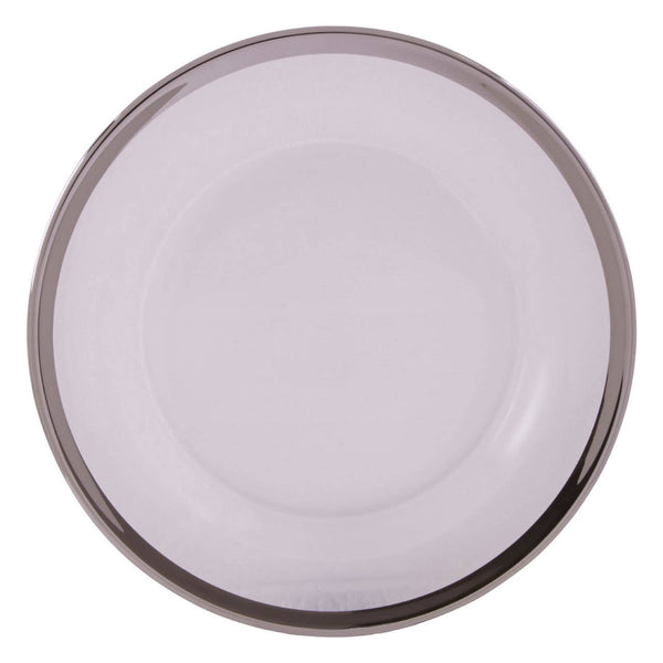 Ida Glass Side Plate With Silver Rim