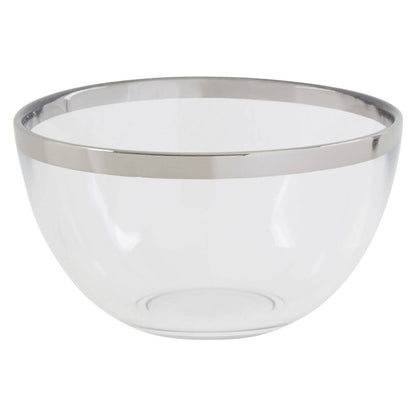 Ida Glass Bowl With Silver Rim