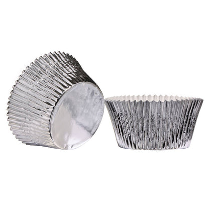 Diva 40 Piece Large Cupcake Cases - Silver