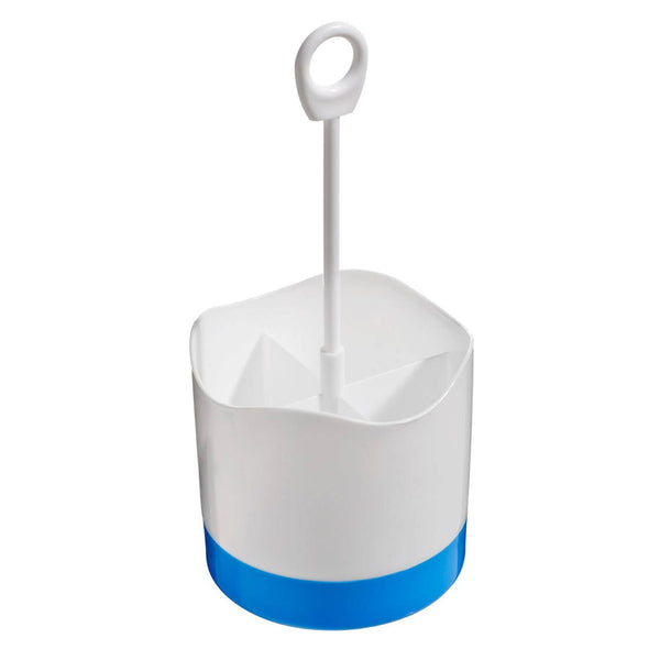 Kitchen Brights Plastic Cutlery Caddy - Blue and White