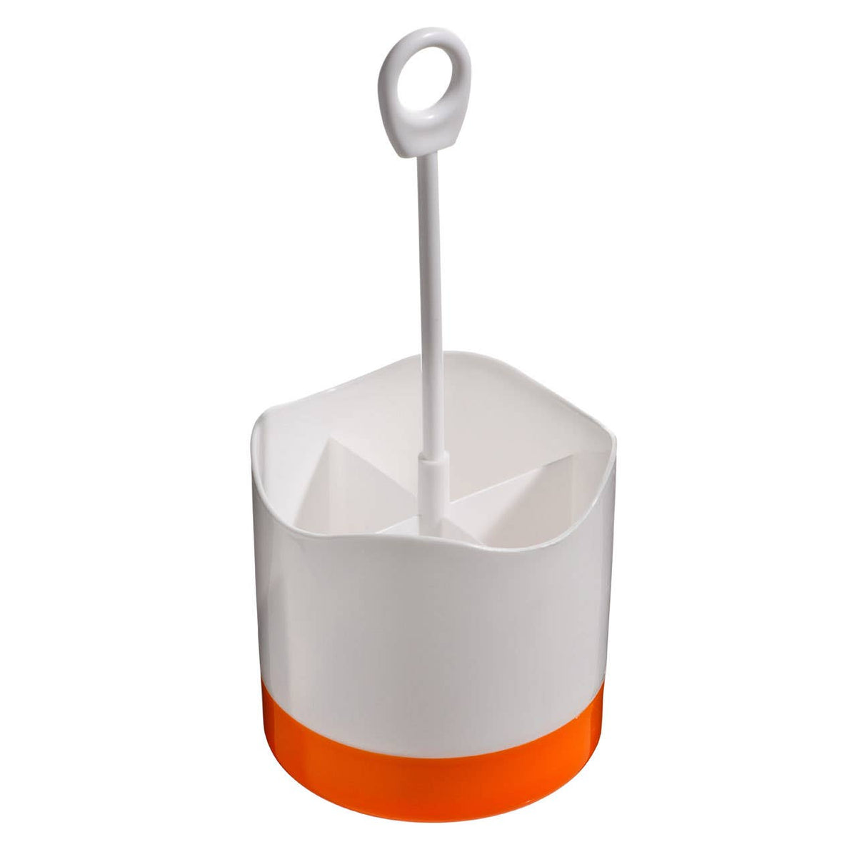 Kitchen Brights Plastic Cutlery Caddy - Orange and White