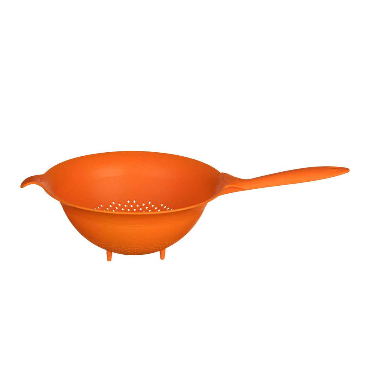 Elon Orange Plastic Large Colander with Handle