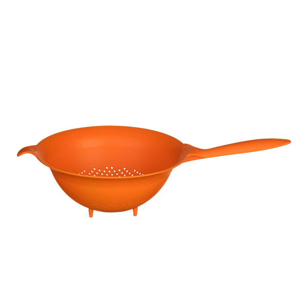 Elon Orange Plastic Large Colander with Handle