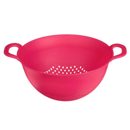 Elon Hot Pink Large Plastic Colander With Handle