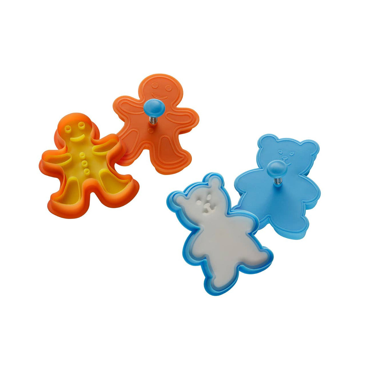Hallie Set of 2 Gingerbread Man Cookie Cutters And Stamps