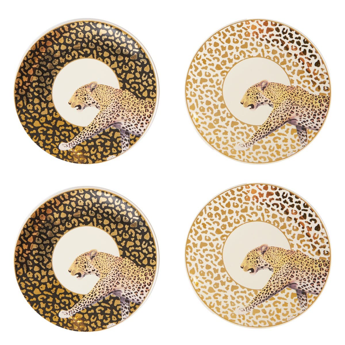 London Leo Set of 4 Canape Plates