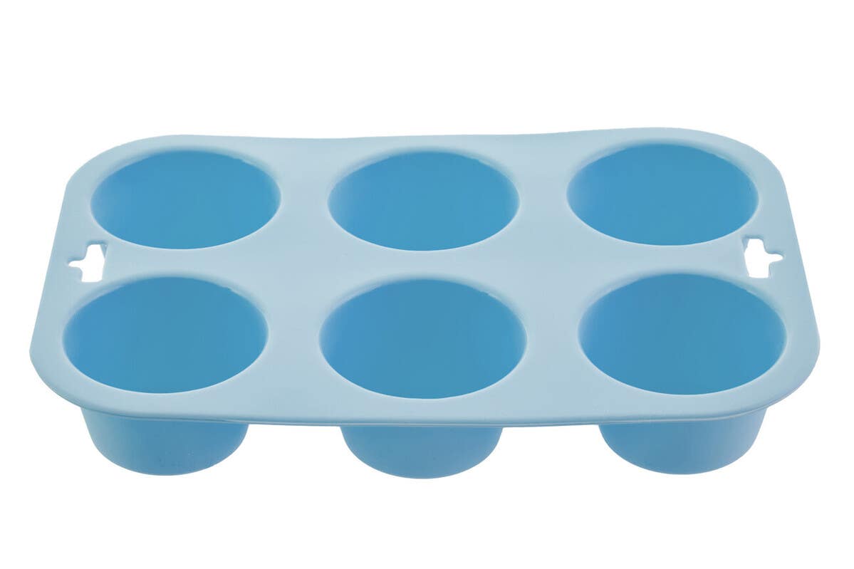 Zing Pastel Blue 6 Cup Muffin Mould