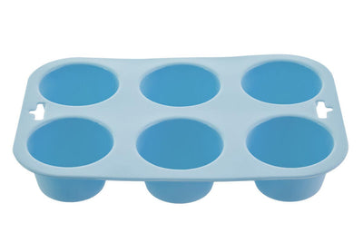 Zing Pastel Blue 6 Cup Muffin Mould