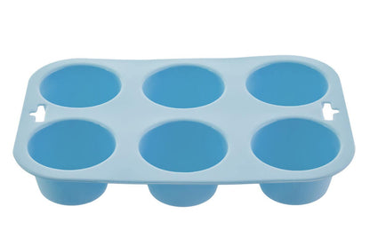 Zing Pastel Blue 6 Cup Muffin Mould