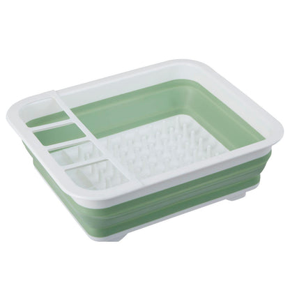 Umbria Collapsible Dish Rack - Green White