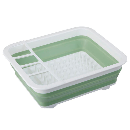 Umbria Collapsible Dish Rack - Green White
