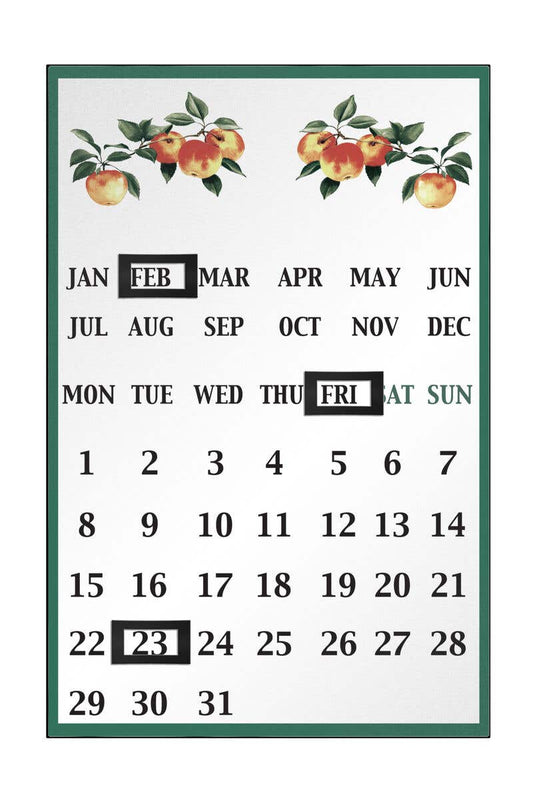 Orchard Fruits Apple Magnetic Calendar