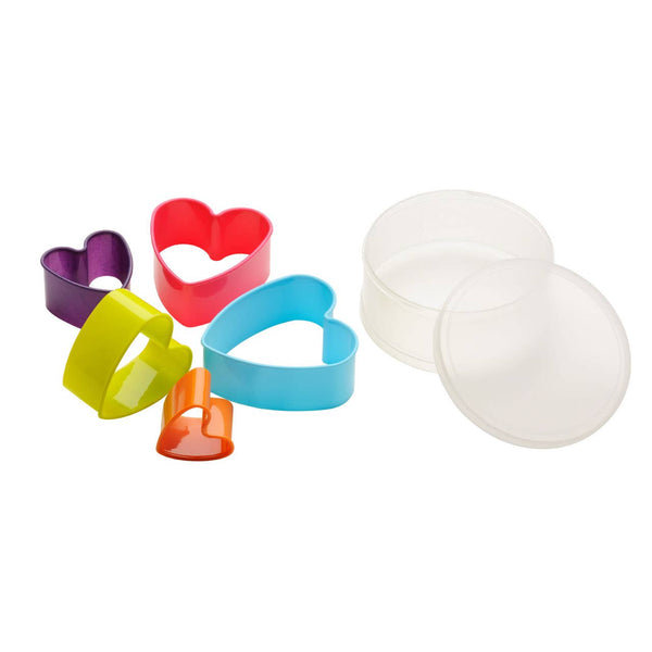 Sucre Set of 5 Heart Shape Plastic Cookie Cutters