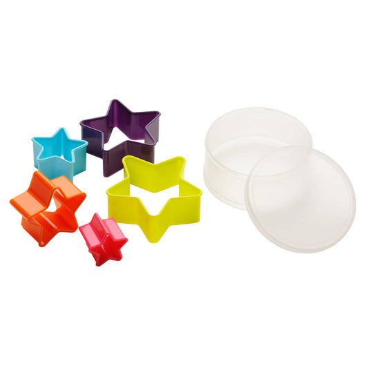 Sucre Set of 5 Star Shape Plastic Cookie Cutters