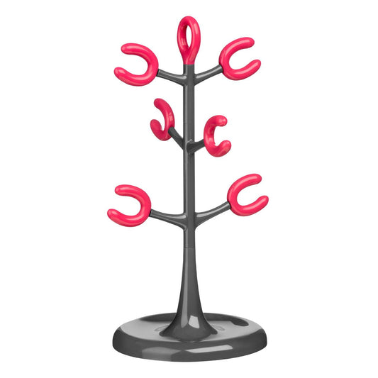 6 Cup Mug Tree - Grey and Hot Pink