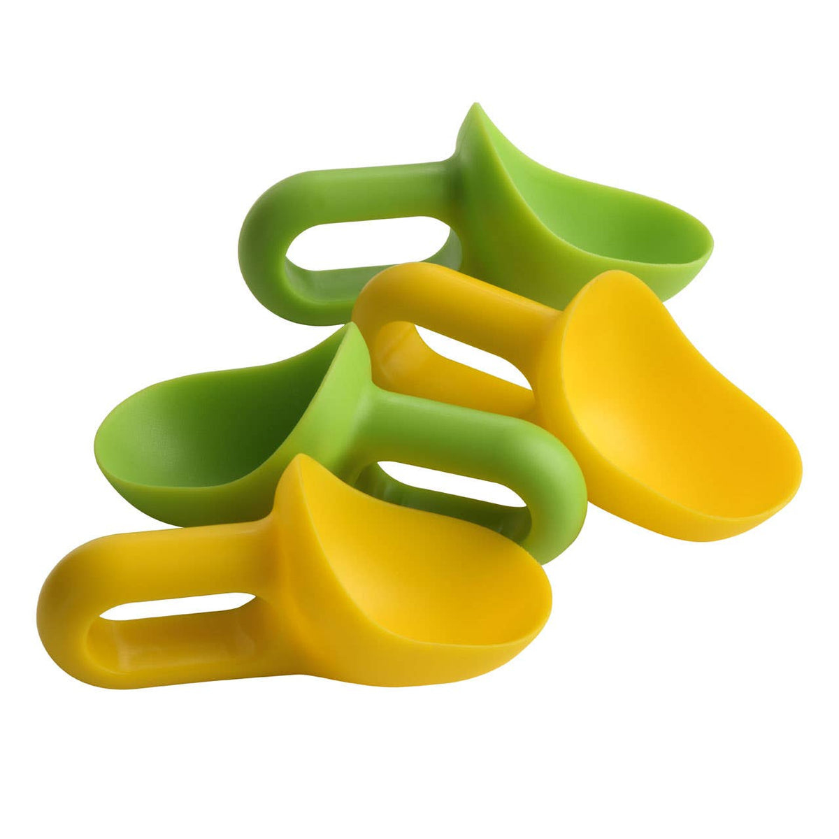 Hallie Set of 4 Mini Scoops Green and Yellow