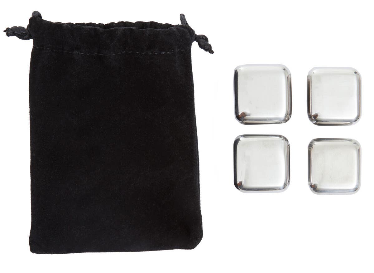 Patrin Set Of 4 Stainless Steel Whisky Stones