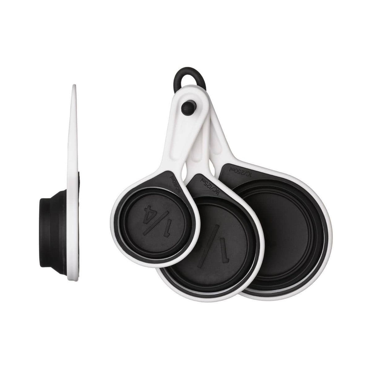 Zing Set of 4 Collapsible Black Silicone Measuring Cups