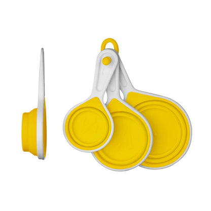 Zing Yellow Collapsible Silicone Measuring Cups