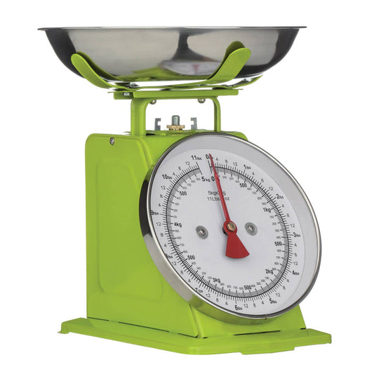 Olivier 5kg Lime Green Retro Kitchen Scale